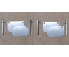 Front brake shims and pins 