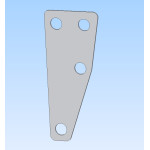 Door hinge shim (bottom post)
