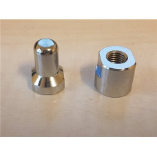 Convertible soft-top rod spigot and lock-nut Convertible soft-top rod spigot and lock-nut