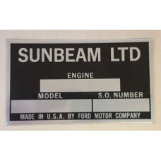 Engine info. plate