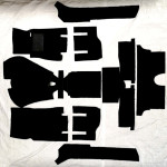 Tufted Wool Carpet Set (black)